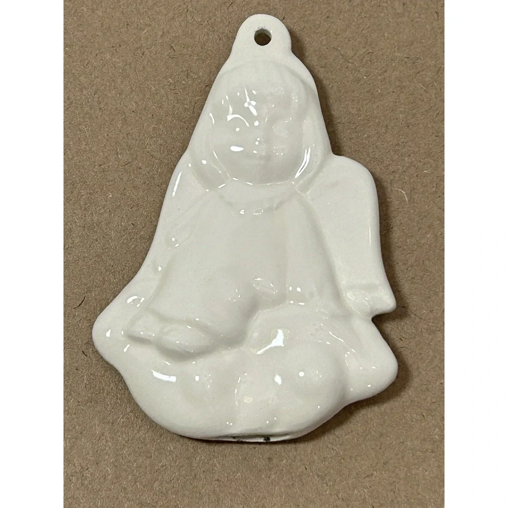 Vintage‎ angel sitting on cloud Christmas tree holiday ceramic 3
